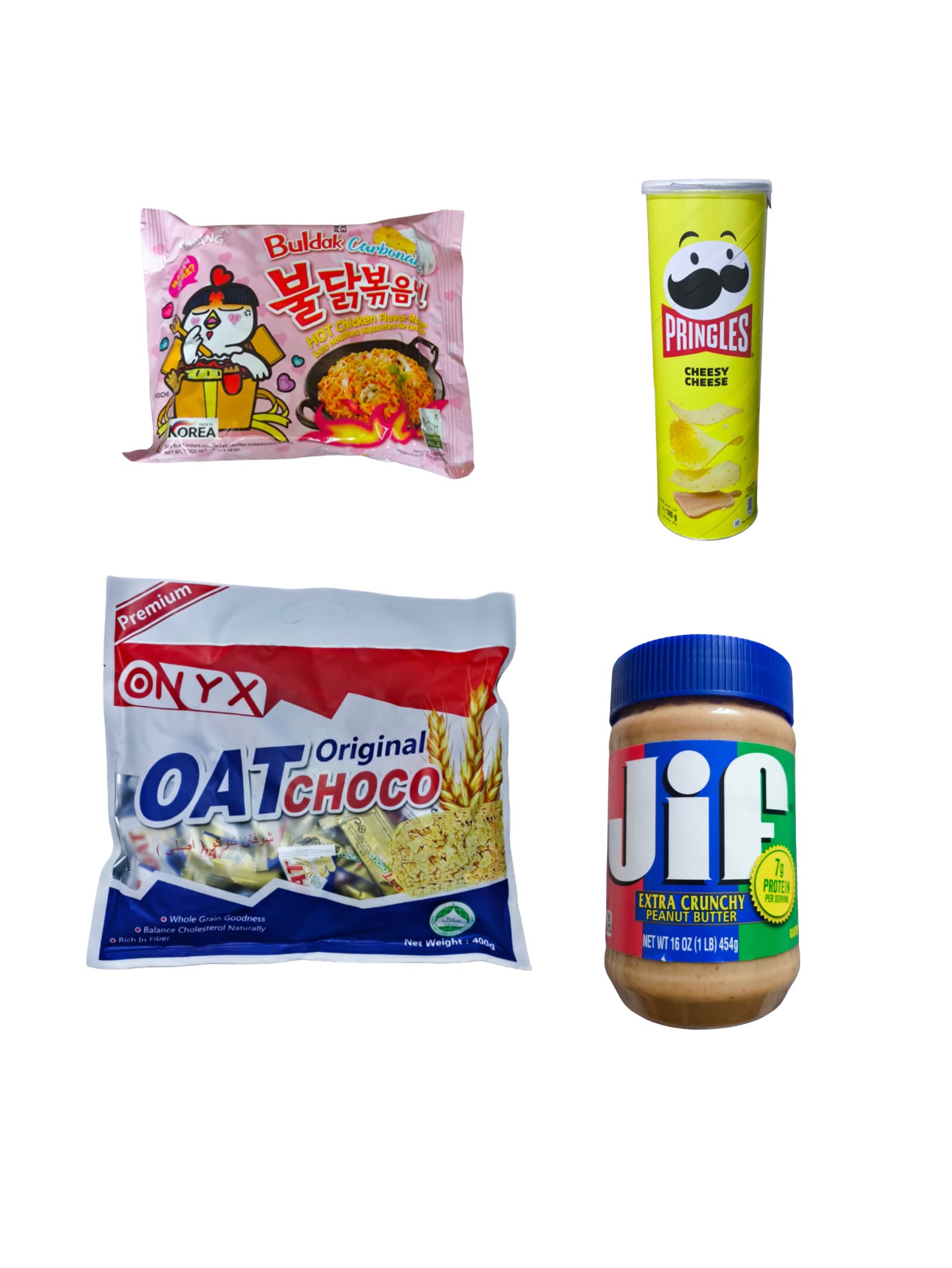 پک خوشمزه | چیپس پرینگلز پنیرینودل سامیانگ پنیریکره بادام‌زمینی جیفاوت شوکو