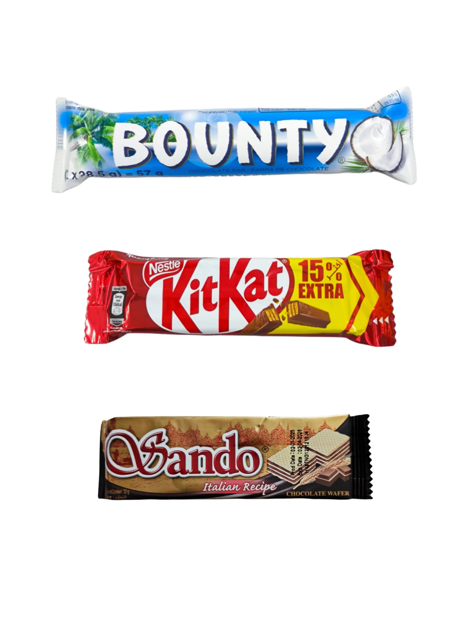 پک شکلاتی |  کیت‌کت دوانگشتیبونتی نارگیلیویفر ساندو